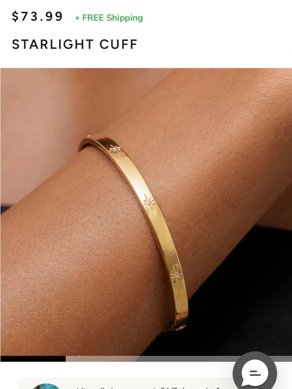 Ateolea gold bracelet - new in original packaging